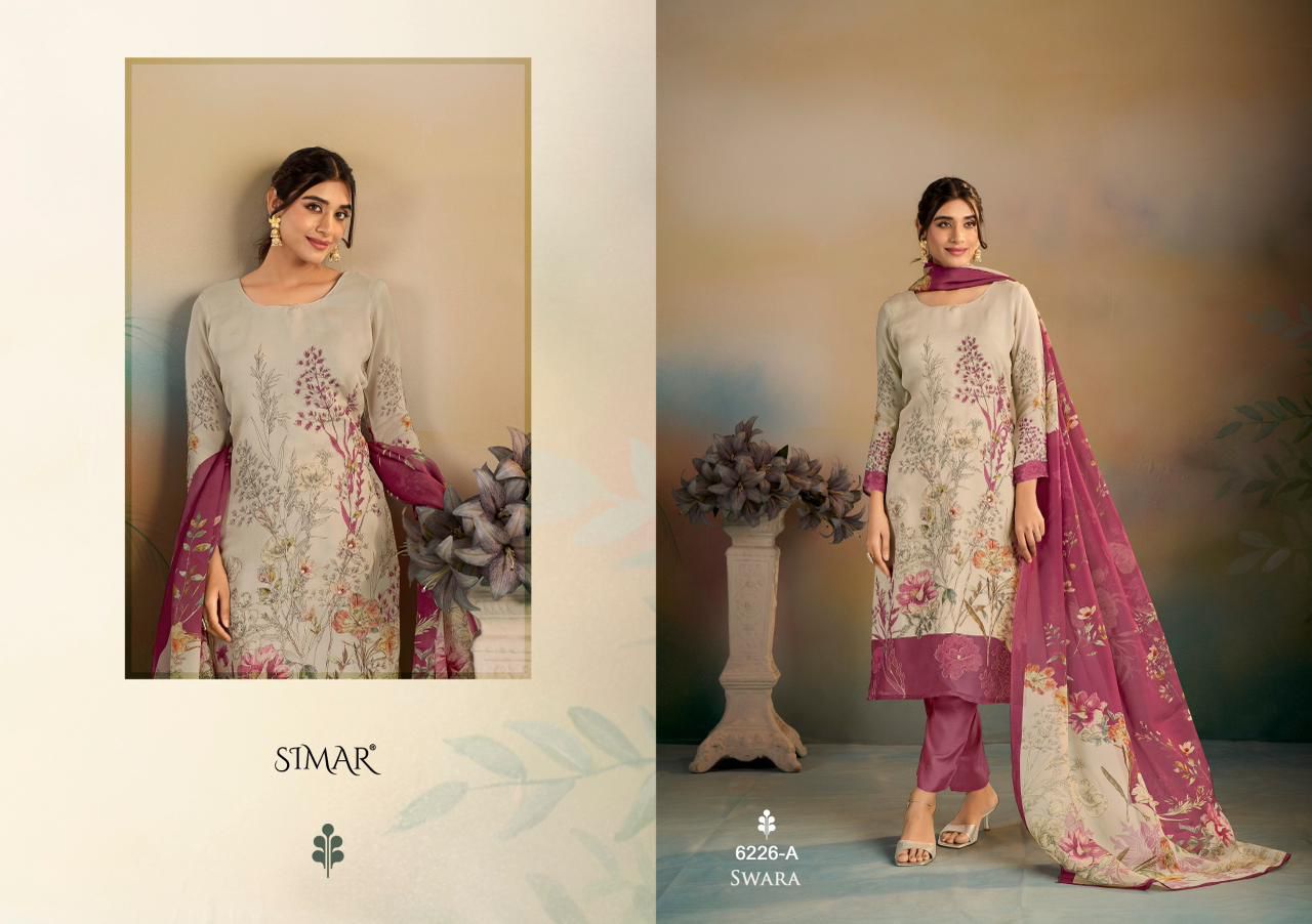 Swara Simar Viscose Organza Pant Style Suits Manufacturer