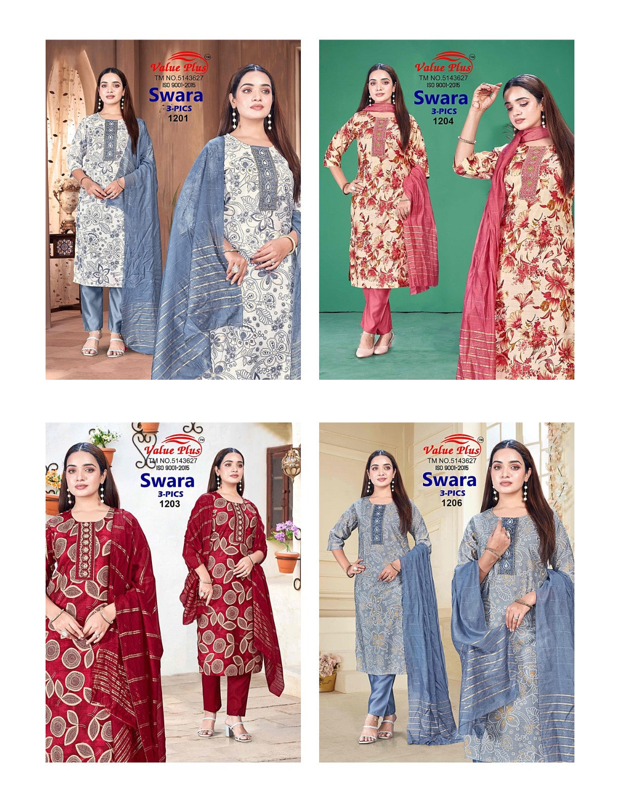 Swara Value Plus Vatican Readymade Suits Exporter Gujarat