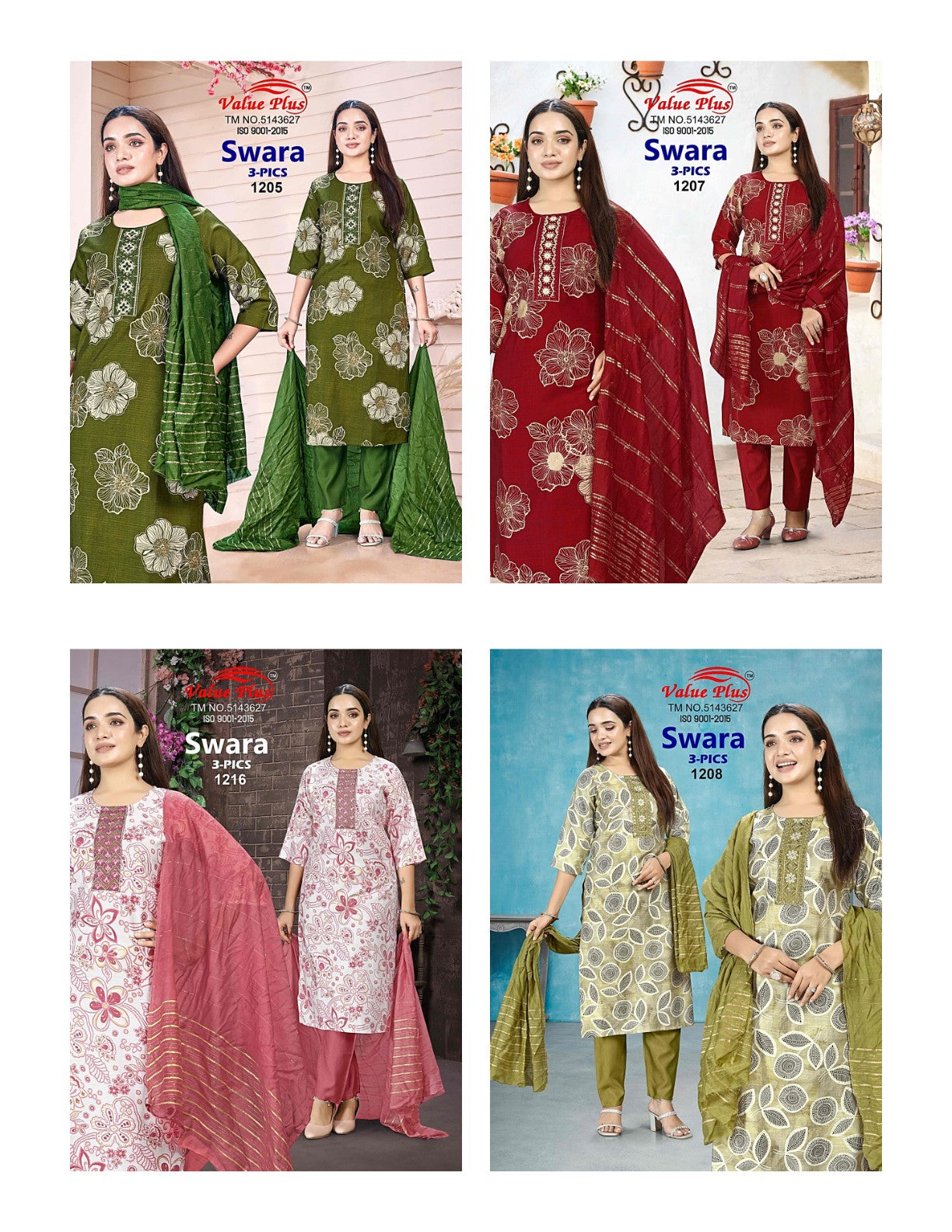 Swara Value Plus Vatican Readymade Suits Exporter Gujarat