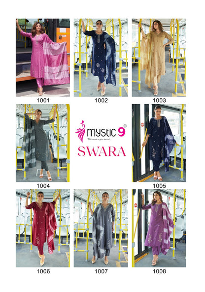 Swara Vol 1 Mystic 9 Rayon Readymade Pant Style Suits Wholesale