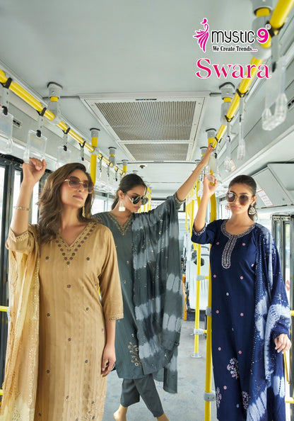 Swara Vol 1 Mystic 9 Rayon Readymade Pant Style Suits Wholesale