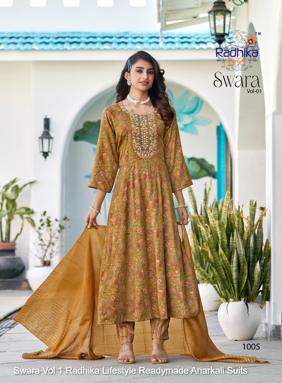 Swara Vol 1 Radhika Lifestyle Reyon Readymade Anarkali Suits Wholesale Price