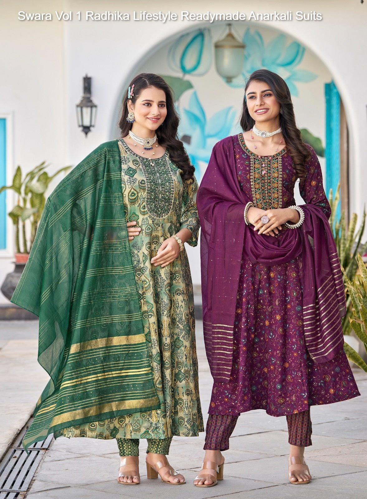 Swara Vol 1 Radhika Lifestyle Reyon Readymade Anarkali Suits Wholesale Price
