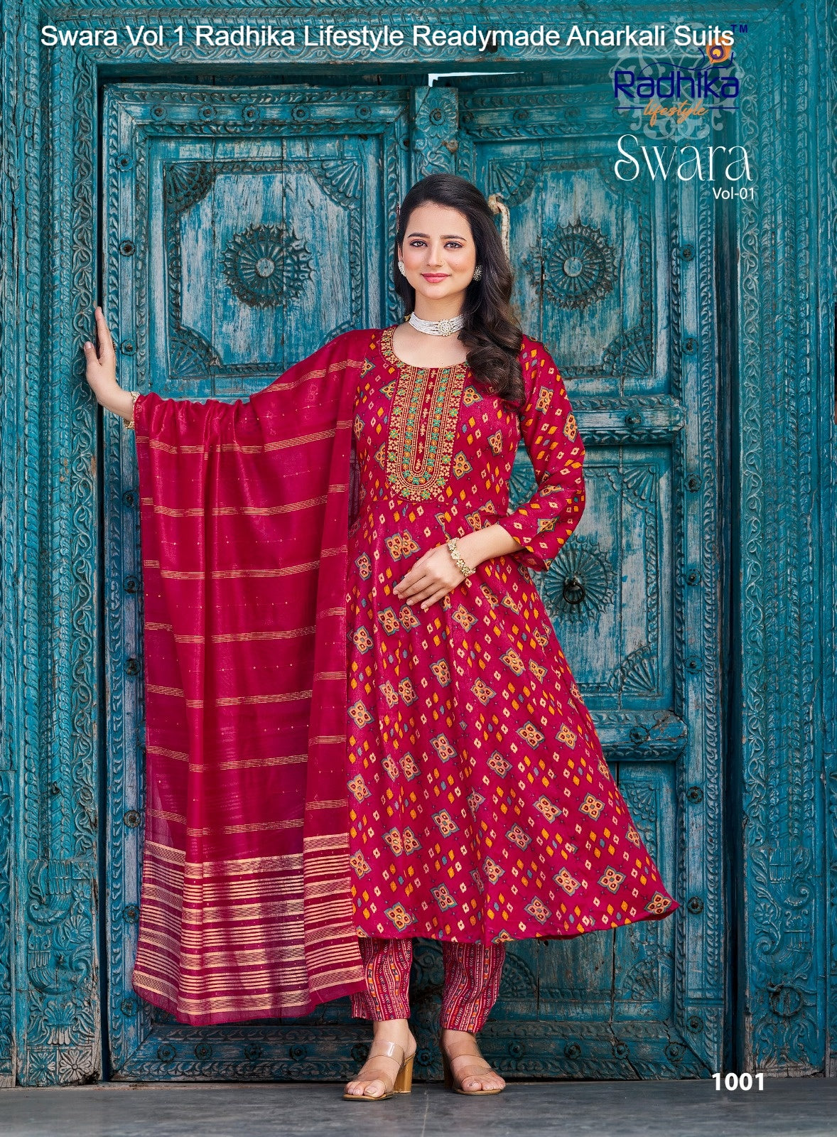 Swara Vol 1 Radhika Lifestyle Reyon Readymade Anarkali Suits Wholesale Price