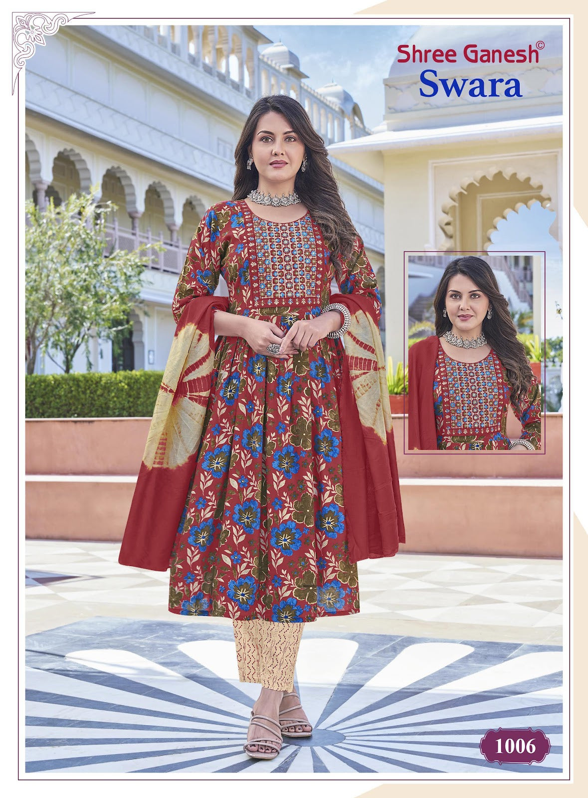 Swara Vol 1 Shree Ganesh Rayon Readymade Anarkali Suits Wholesaler Ahmedabad