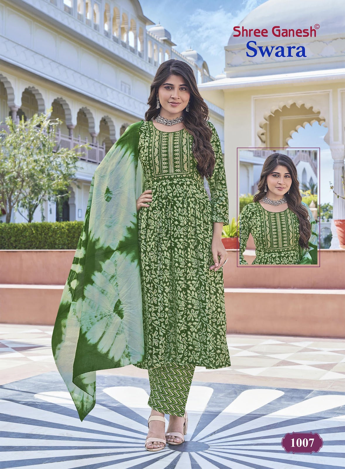 Swara Vol 1 Shree Ganesh Rayon Readymade Anarkali Suits Wholesaler Ahmedabad