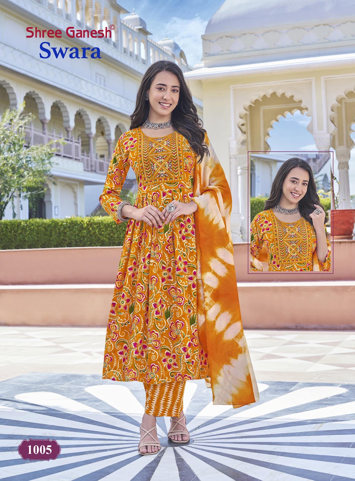 Swara Vol 1 Shree Ganesh Rayon Readymade Anarkali Suits Wholesaler Ahmedabad