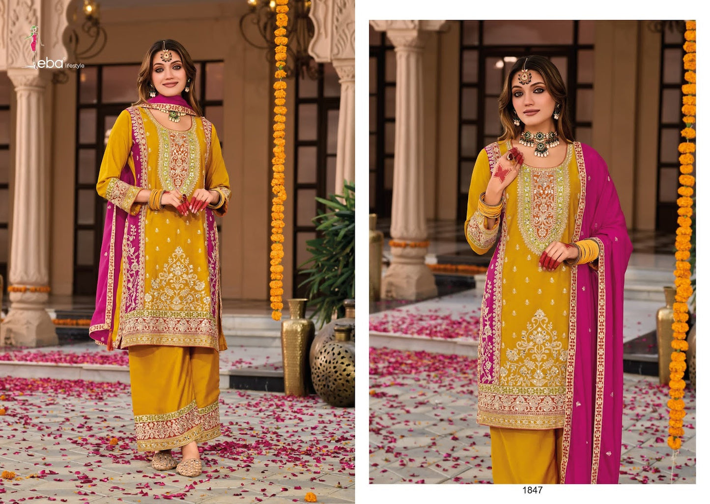 Swara Vol 2 Eba Lifestyle Chinon Readymade Suits Exporter India