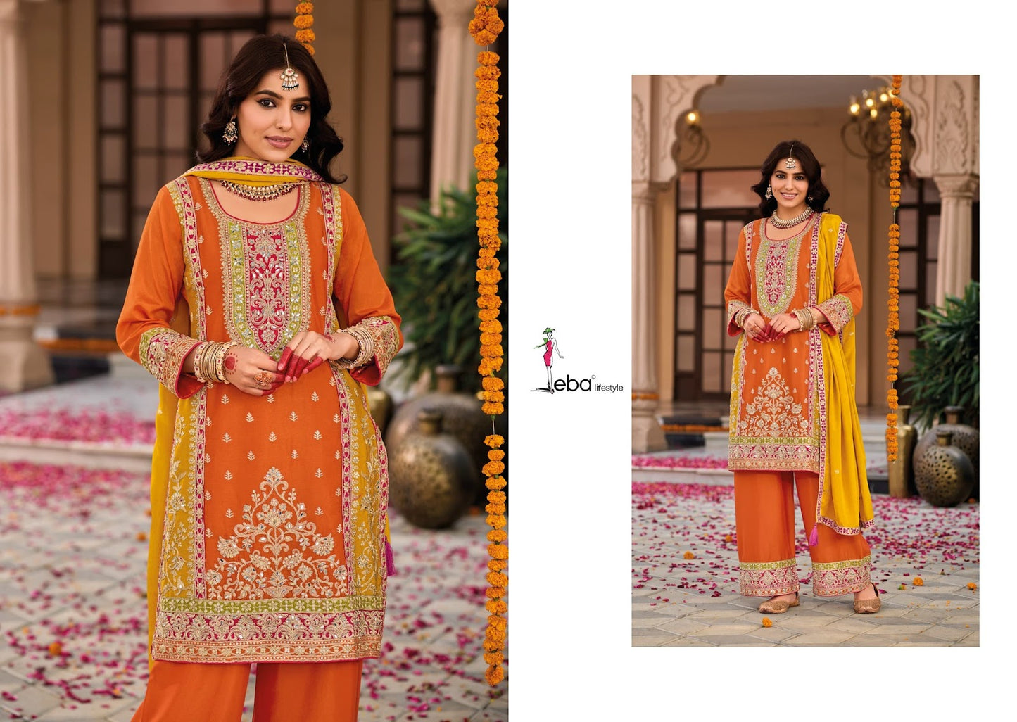 Swara Vol 2 Eba Lifestyle Chinon Readymade Suits Exporter India