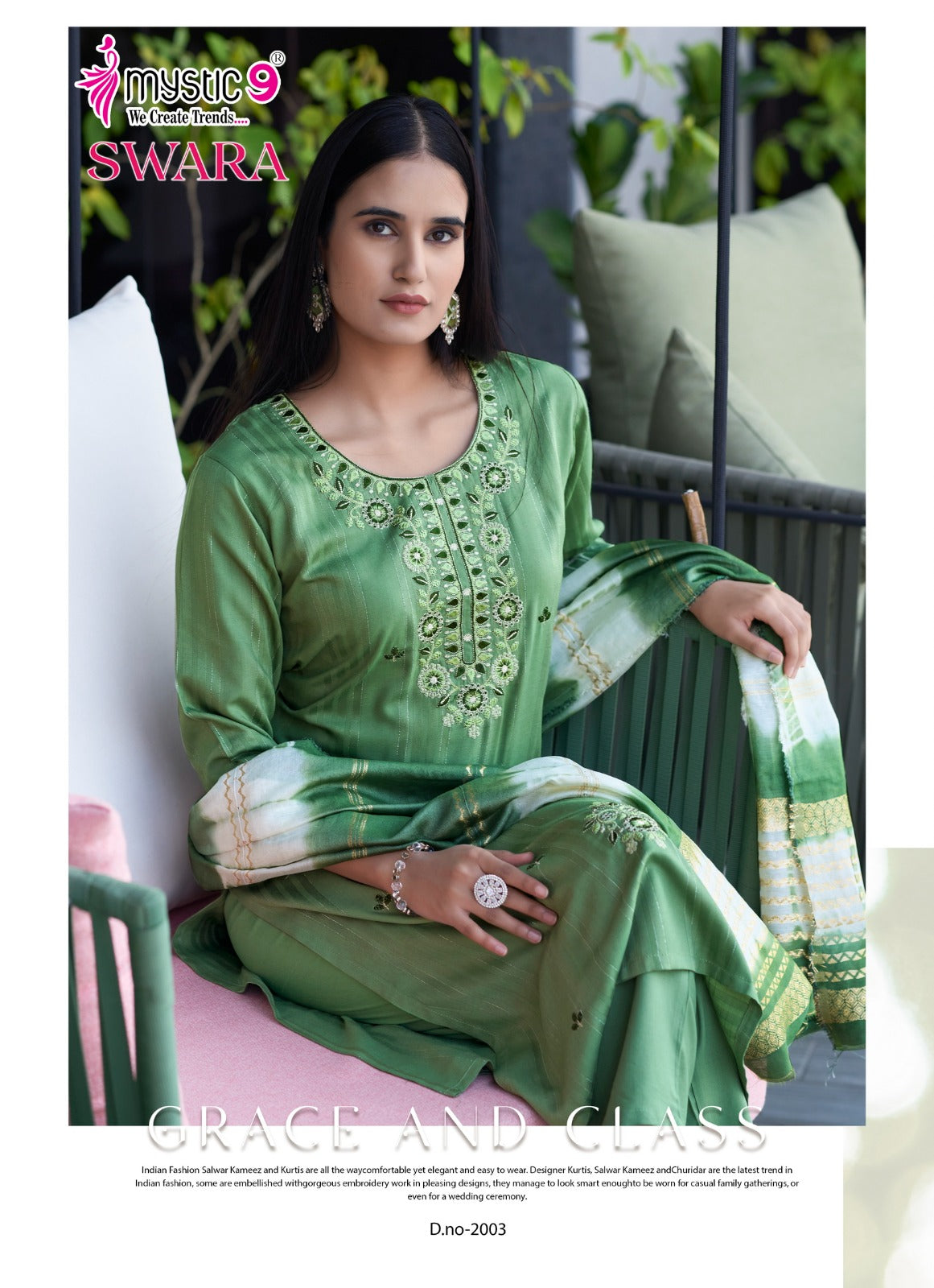 Swara Vol 2 Mystic 9 Rayon Dobby Readymade Pant Style Suits Wholesale Rate
