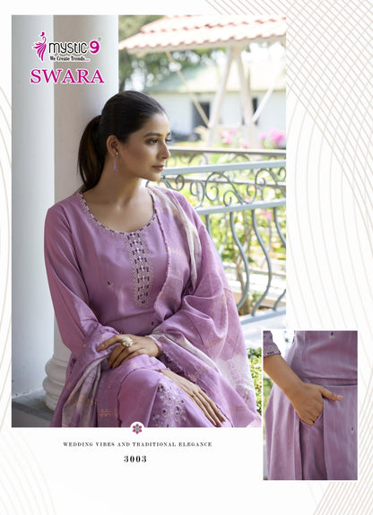 Swara Vol 3 Mystic 9 Rayon Dobby Readymade Pant Style Suits Supplier Gujarat