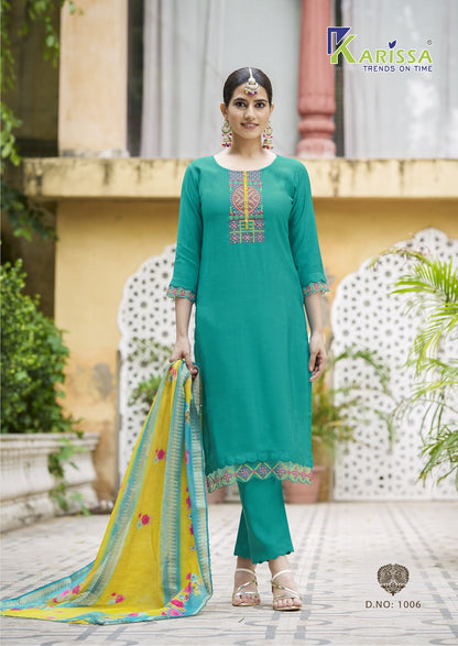 Swaraa Karissa Viscose Weaving Readymade Pant Style Suits Wholesaler