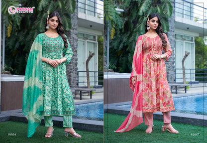 Swaara Vol 9 Poonam Creation Capsule Readymade Pant Style Suits Wholesale Rate