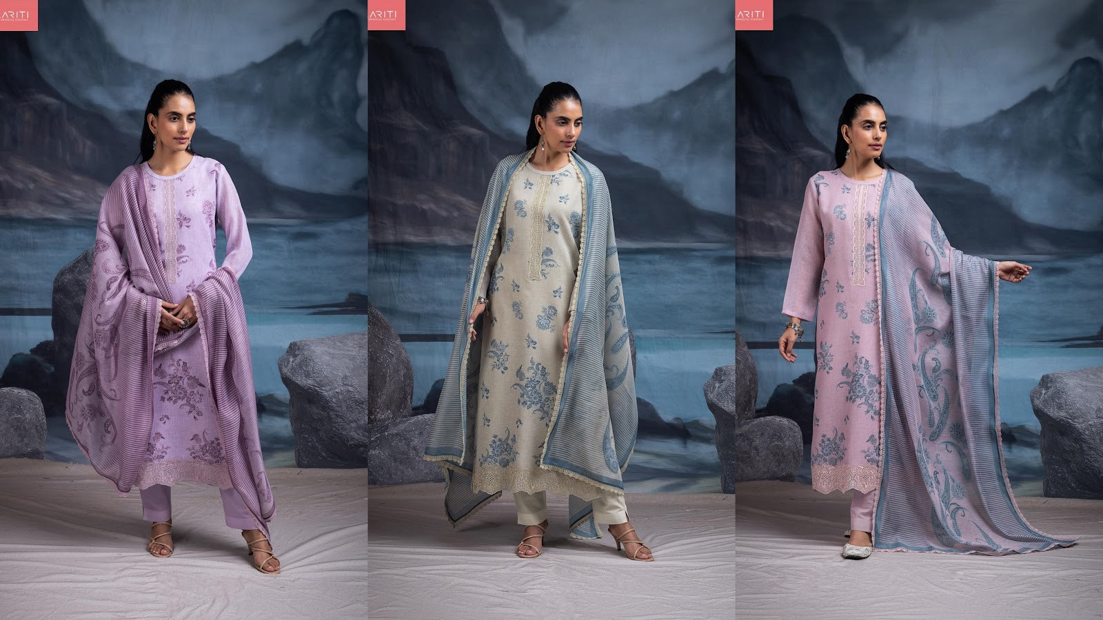 Swaraan Naariti Linen Pant Style Suits Exporter India