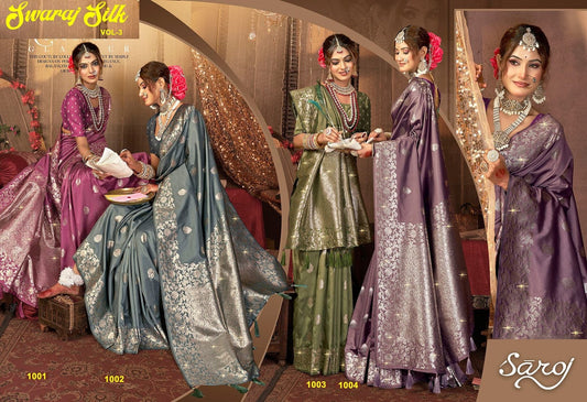 Swaraj Silk Vol 3 Saroj Pure Silk Sarees Wholesale Price
