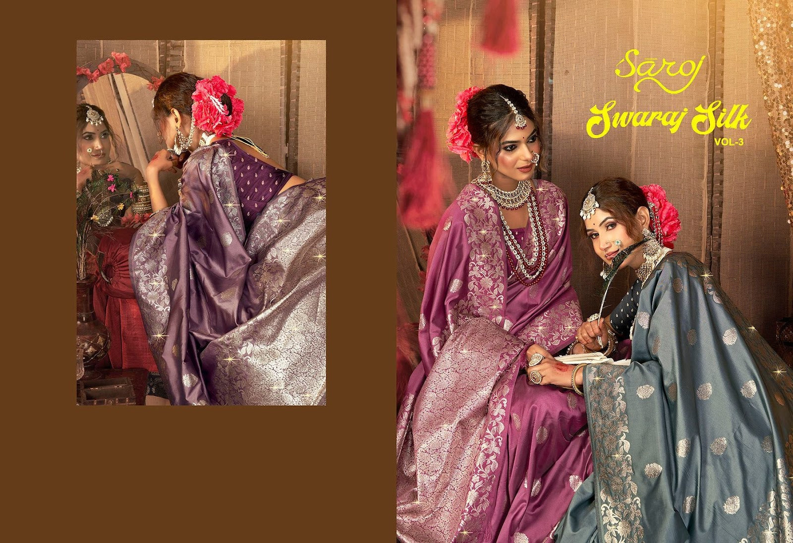 Swaraj Silk Vol 3 Saroj Pure Silk Sarees Wholesale Price