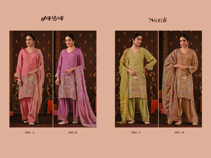 Swarali 3352 Jay Vijay Organza Pant Style Suits Exporter Gujarat