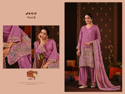 Swarali 3352 Jay Vijay Organza Pant Style Suits Exporter Gujarat