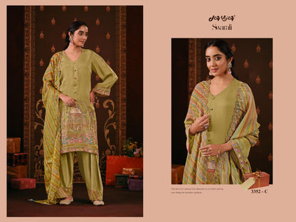 Swarali 3352 Jay Vijay Organza Pant Style Suits Exporter Gujarat