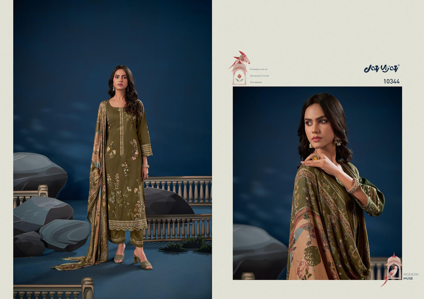 Swarang Jay Vijay Pant Style Suits Wholesale Price
