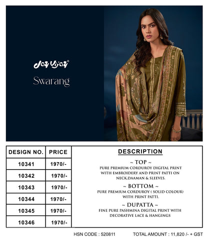 Swarang Jay Vijay Pant Style Suits Wholesale Price