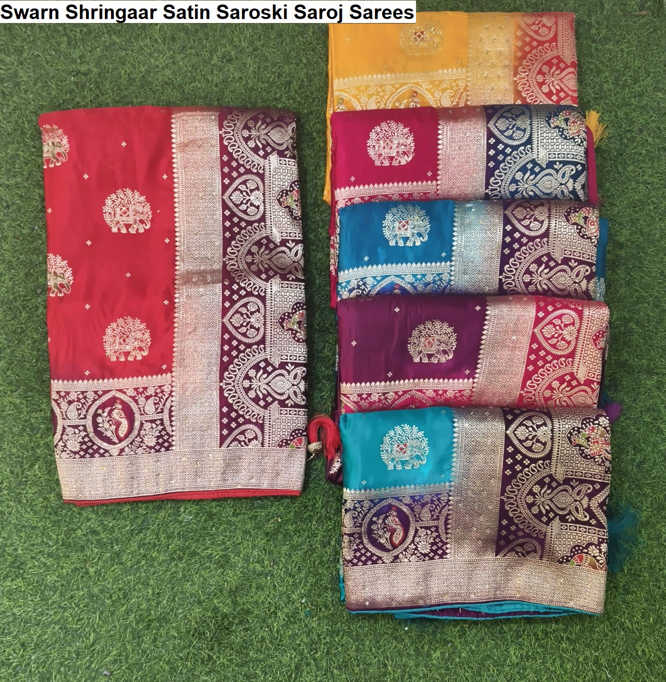 Swarn Shringaar Satin Saroski Saroj Sarees Exporter Ahmedabad