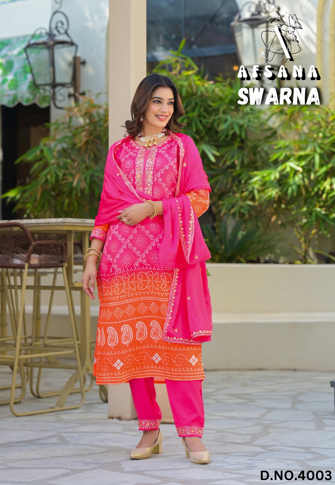 Swarna Afsana Viscose Muslin Readymade Pant Style Suits Manufacturer