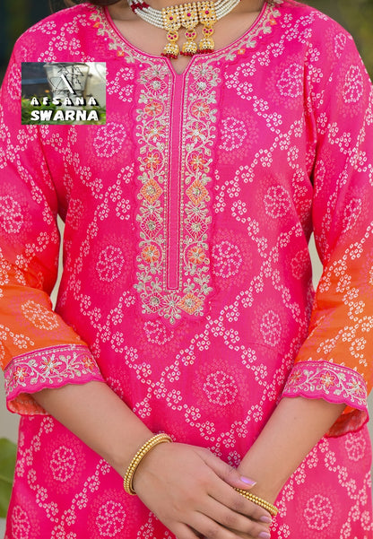 Swarna Afsana Viscose Muslin Readymade Pant Style Suits Manufacturer