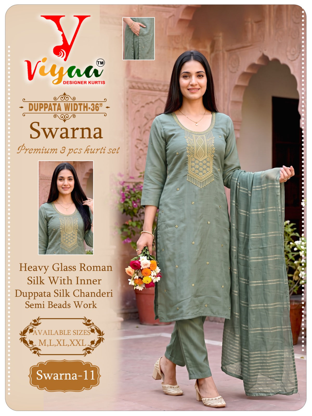 Swarna Viyaa Roman Readymade Pant Style Suits Manufacturer India