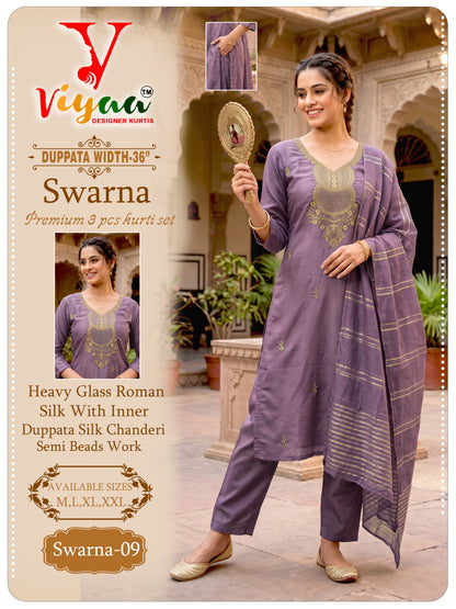 Swarna Viyaa Roman Readymade Pant Style Suits Manufacturer India