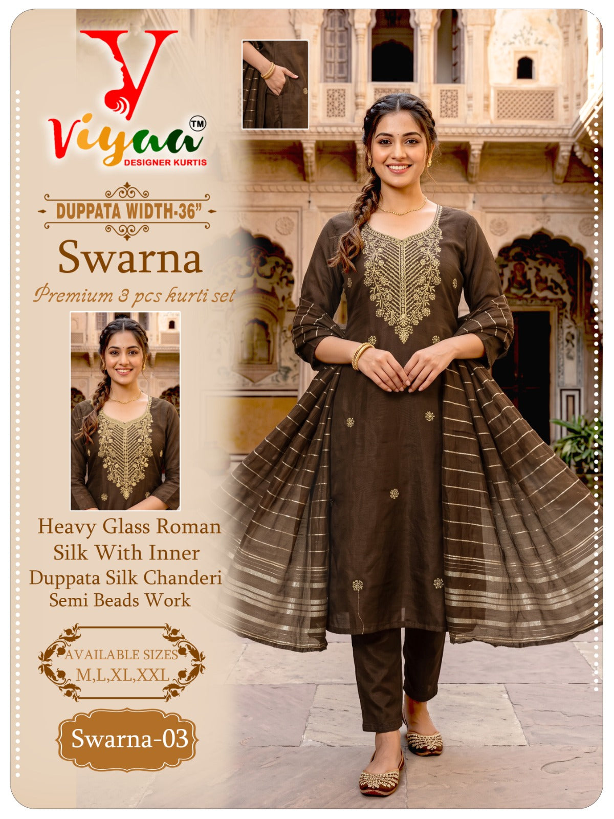 Swarna Viyaa Roman Readymade Pant Style Suits Manufacturer India
