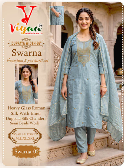 Swarna Viyaa Roman Readymade Pant Style Suits Manufacturer India