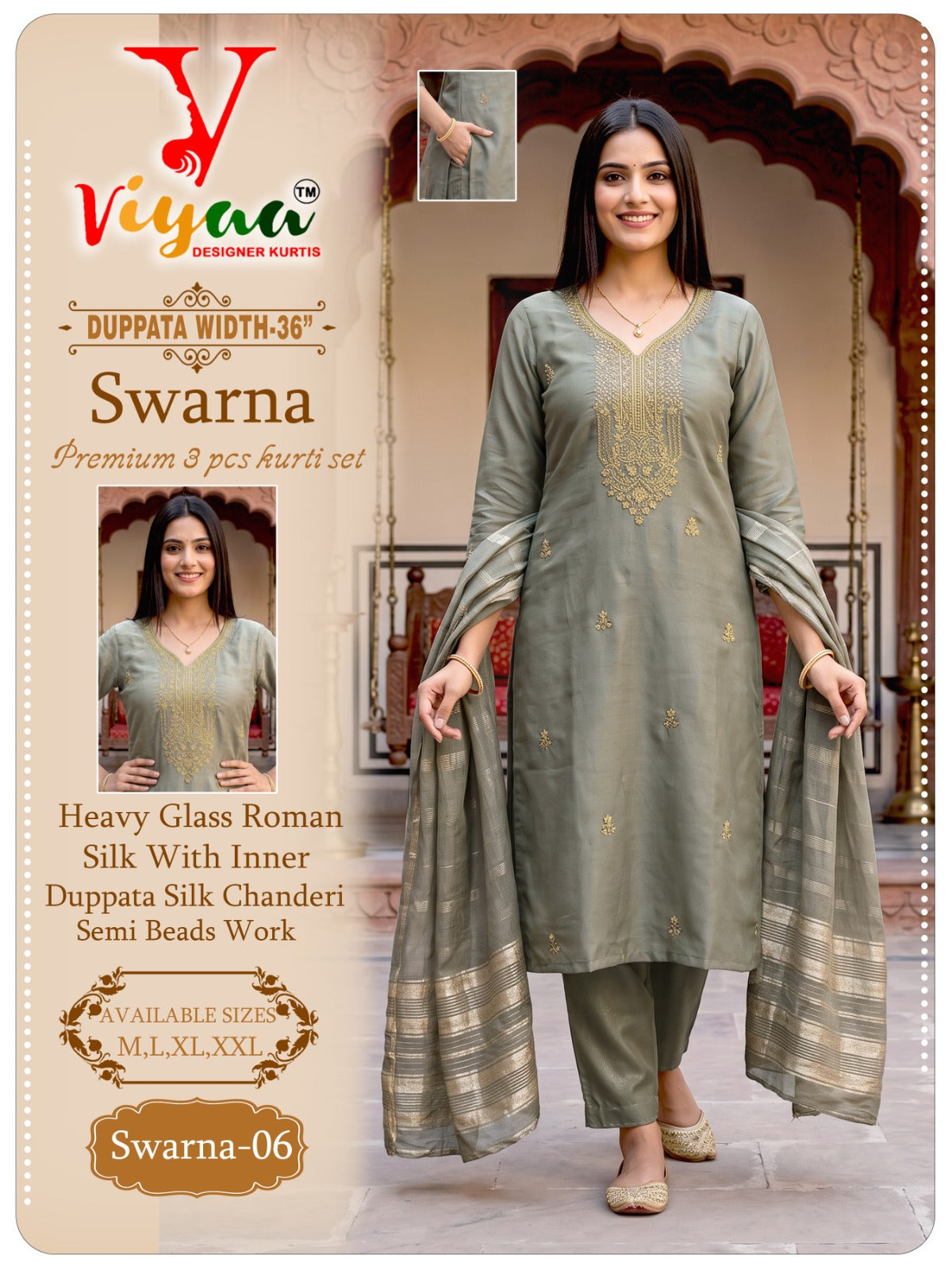 Swarna Viyaa Roman Readymade Pant Style Suits Manufacturer India