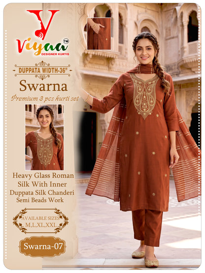 Swarna Viyaa Roman Readymade Pant Style Suits Manufacturer India