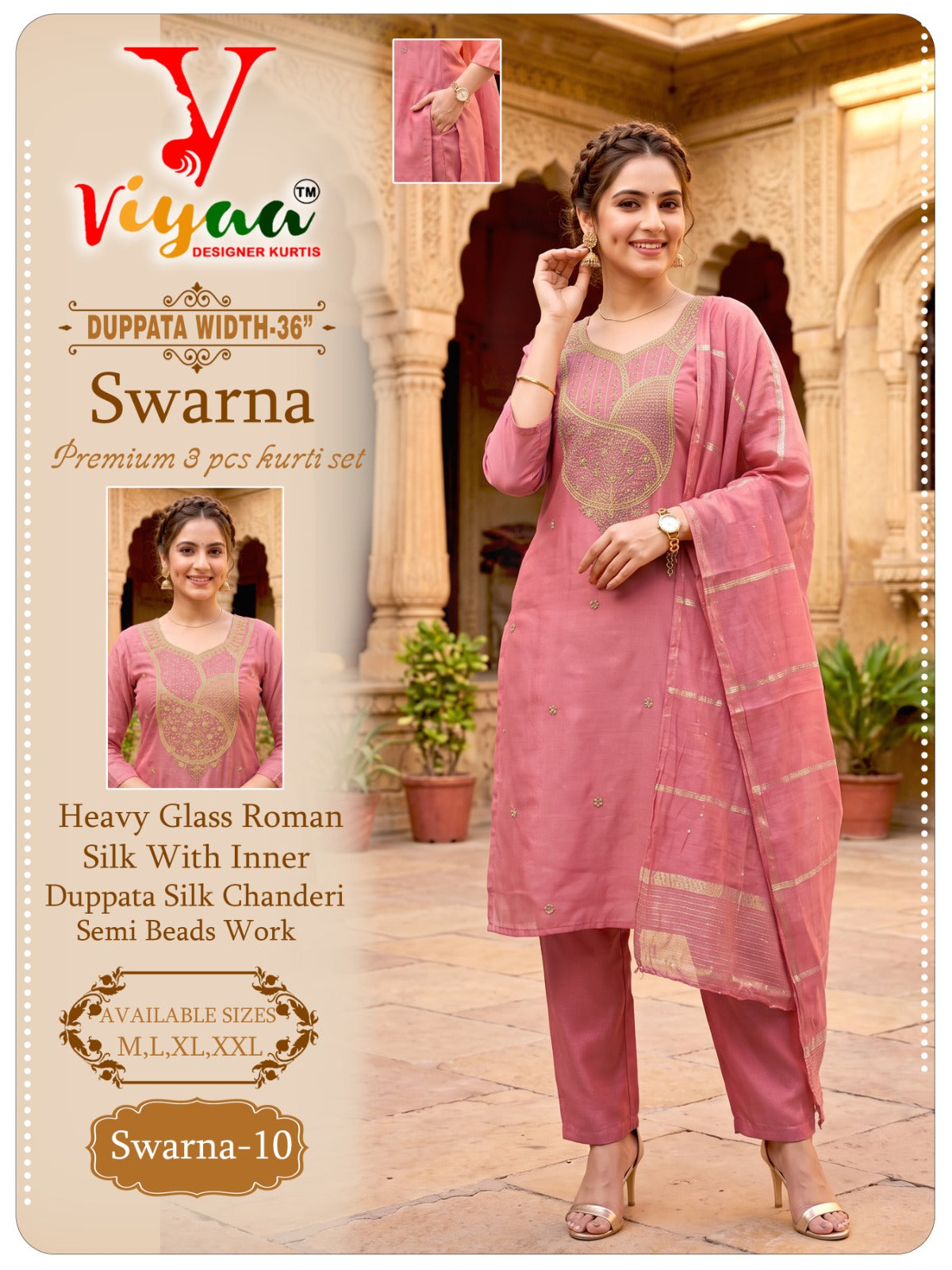 Swarna Viyaa Roman Readymade Pant Style Suits Manufacturer India