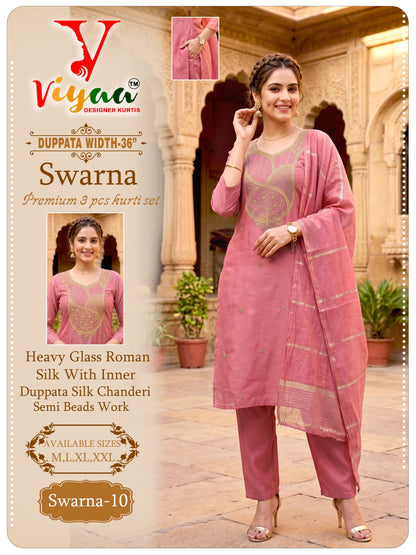 Swarna Viyaa Roman Readymade Pant Style Suits Manufacturer India