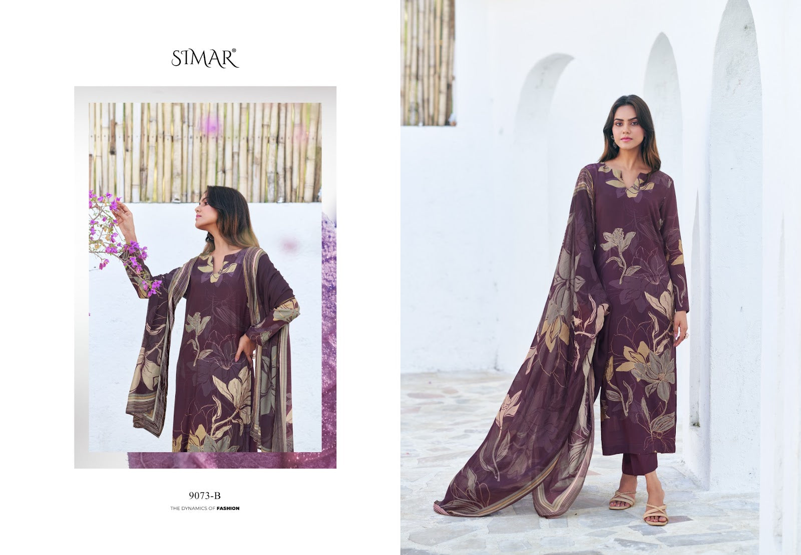 Swarnika 9073 Simar Viscose Muslin Pant Style Suits Wholesaler Gujarat