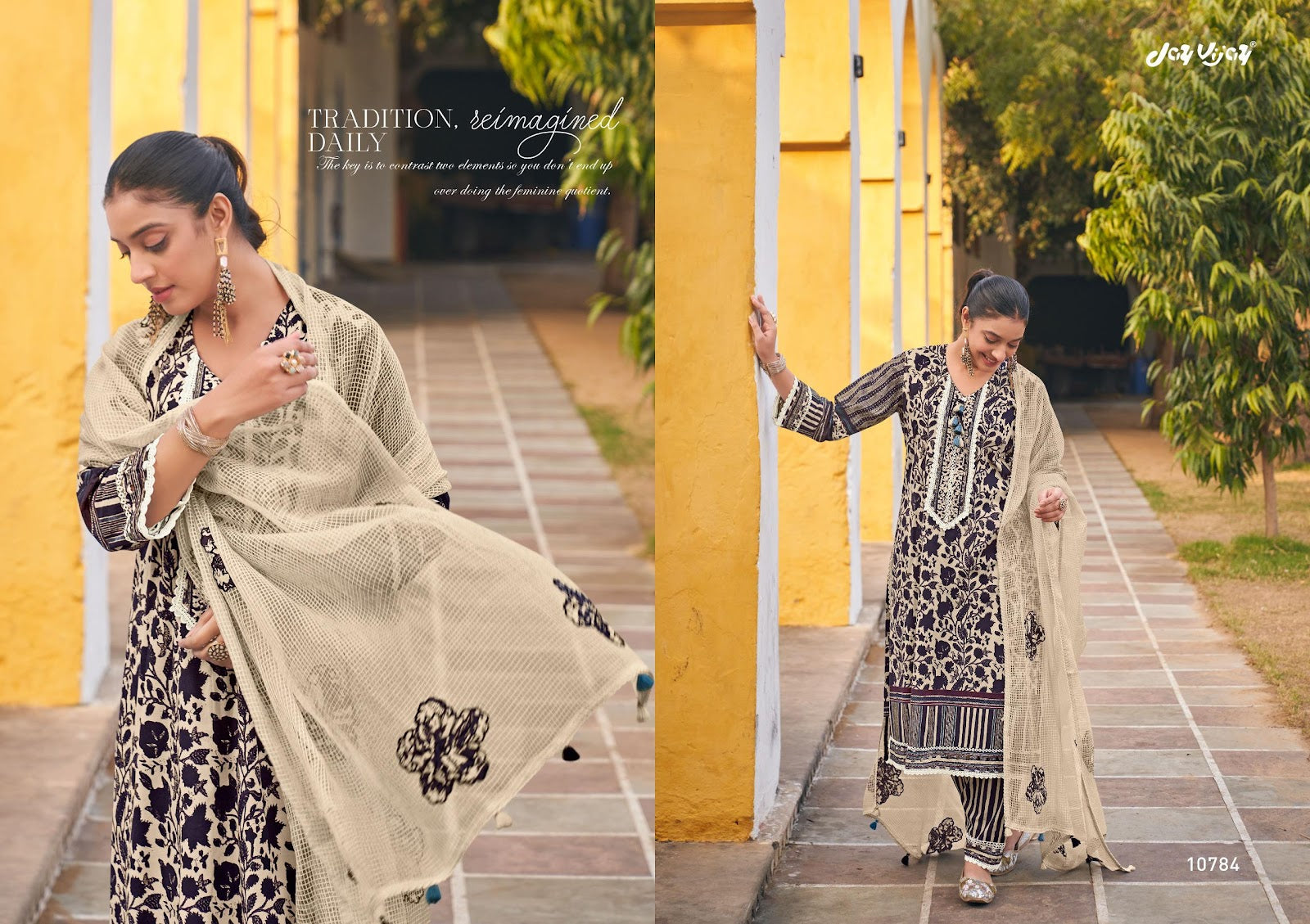 Swarnika Jay Vijay Cotton Pant Style Suits Exporter Gujarat