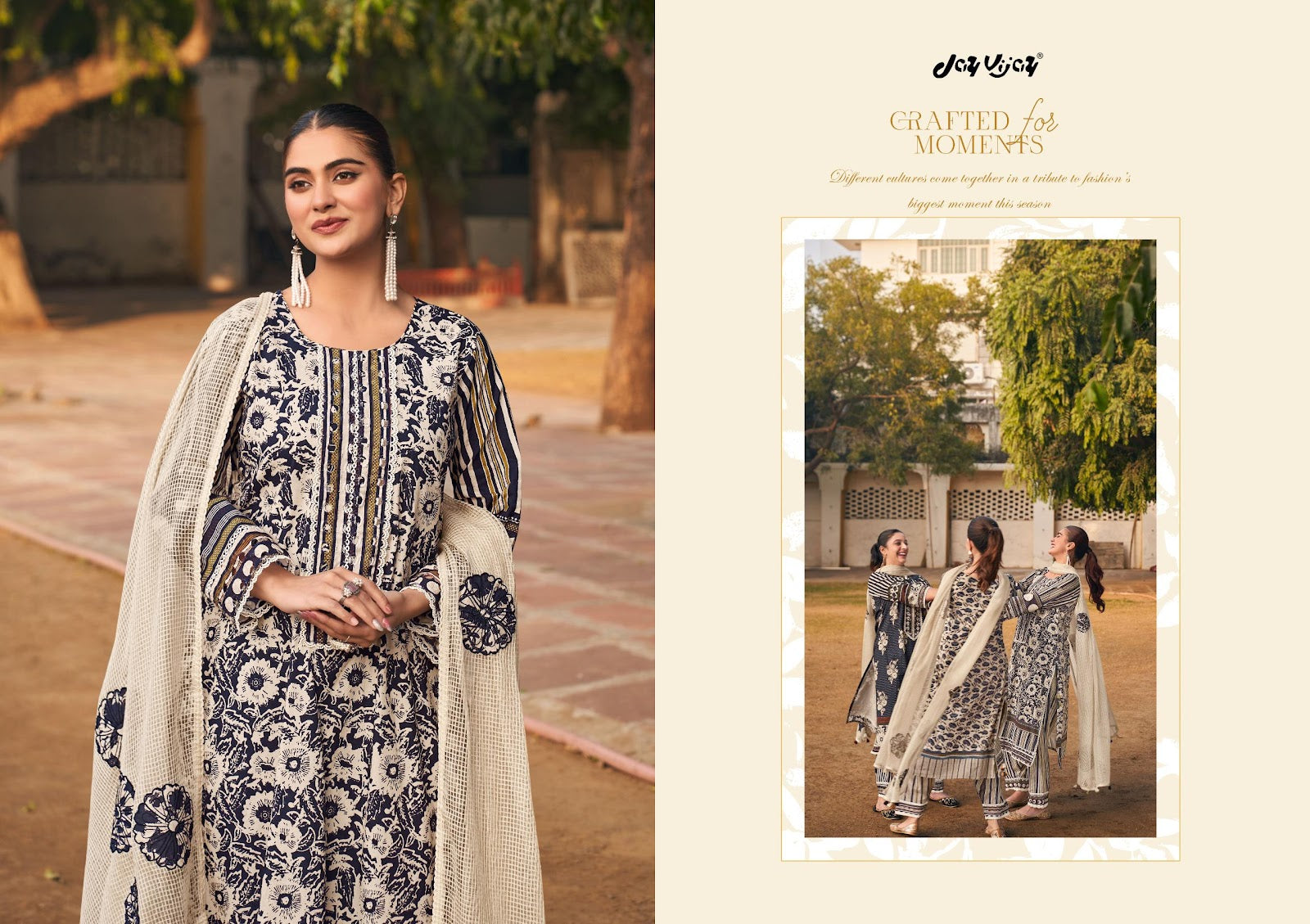Swarnika Jay Vijay Cotton Pant Style Suits Exporter Gujarat
