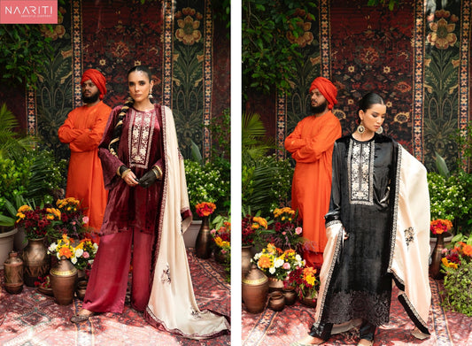 Swarnika Naariti Velvet Suits Manufacturer