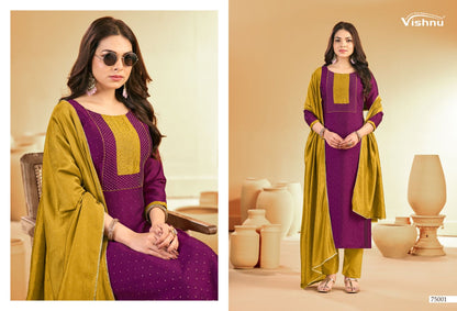 Swarnpankh Vishnu Impex Vichitra Pant Style Suits Wholesale Price