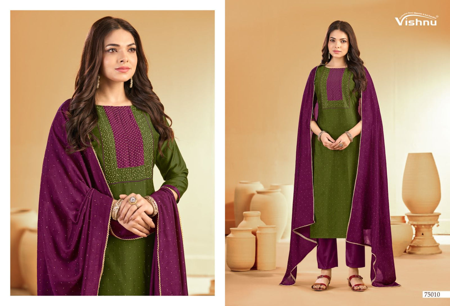 Swarnpankh Vishnu Impex Vichitra Pant Style Suits Wholesale Price