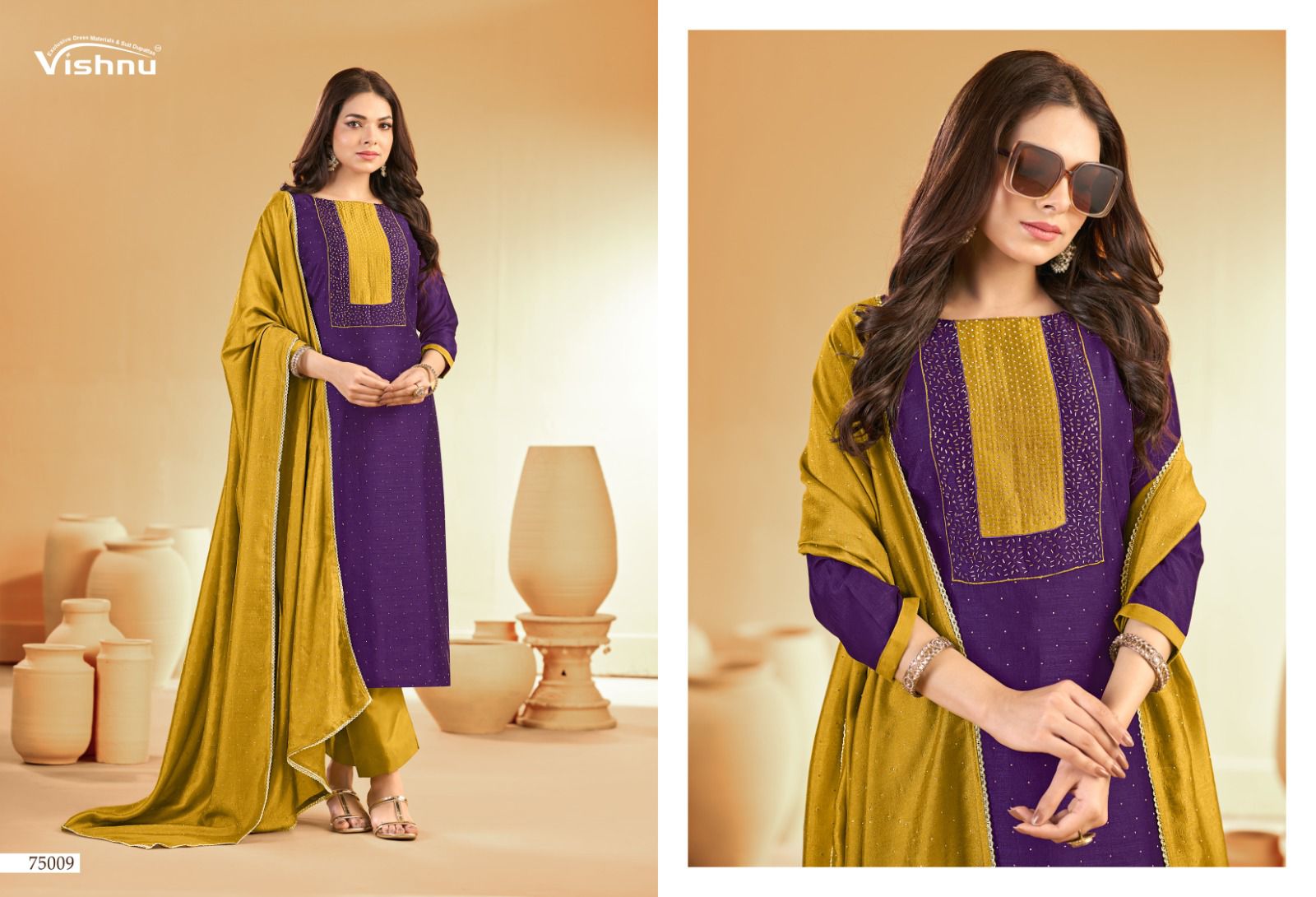 Swarnpankh Vishnu Impex Vichitra Pant Style Suits Wholesale Price
