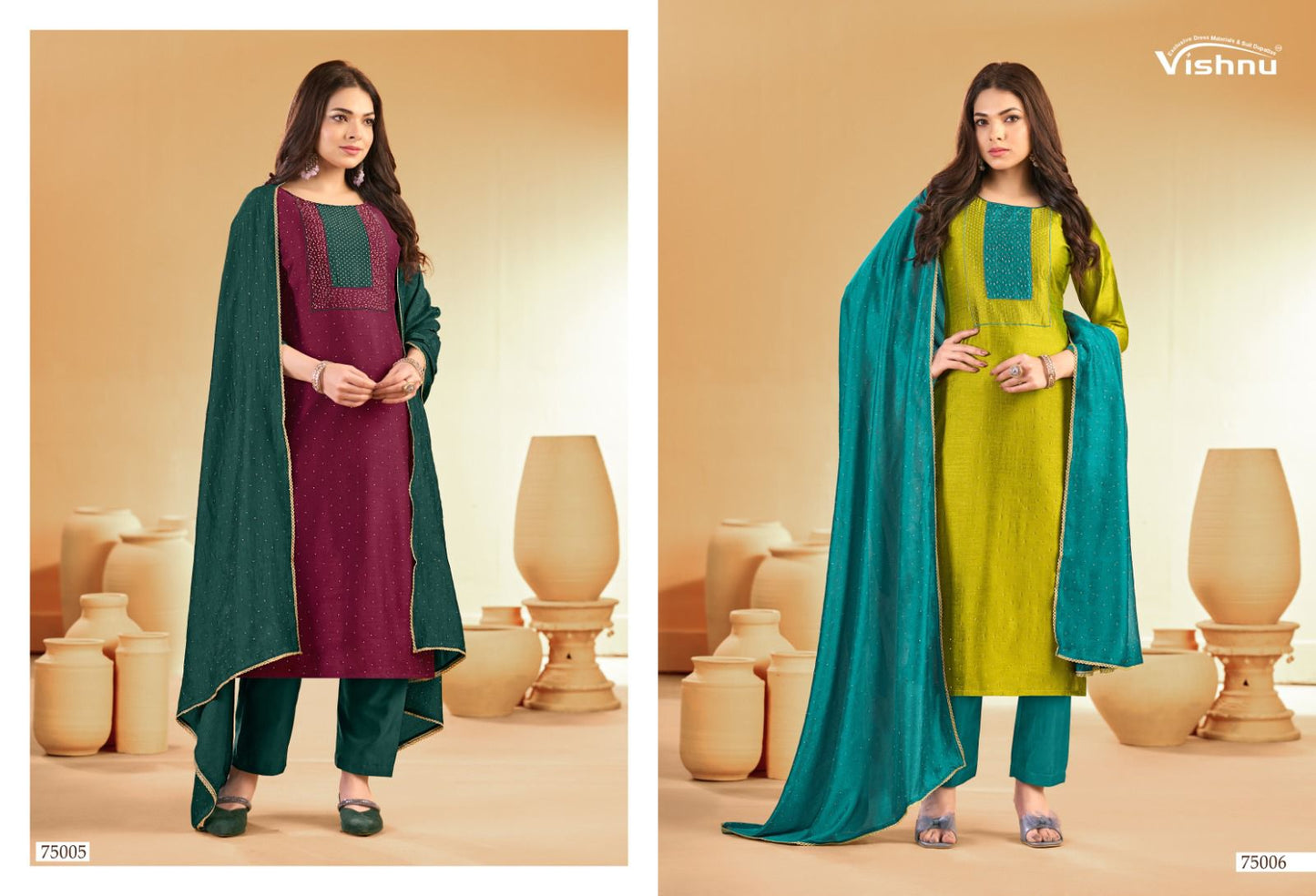 Swarnpankh Vishnu Impex Vichitra Pant Style Suits Wholesale Price