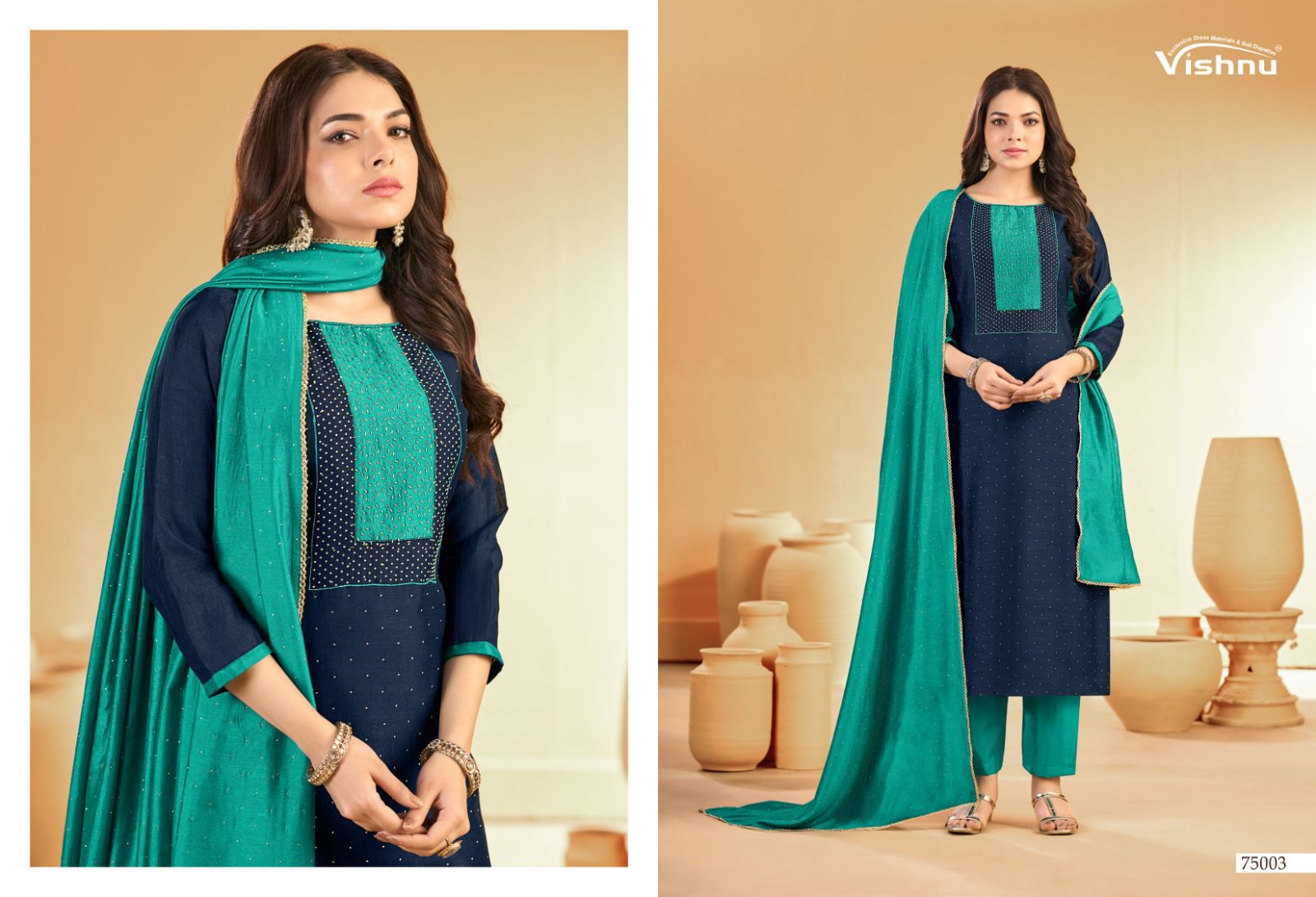 Swarnpankh Vishnu Impex Vichitra Pant Style Suits Wholesale Price
