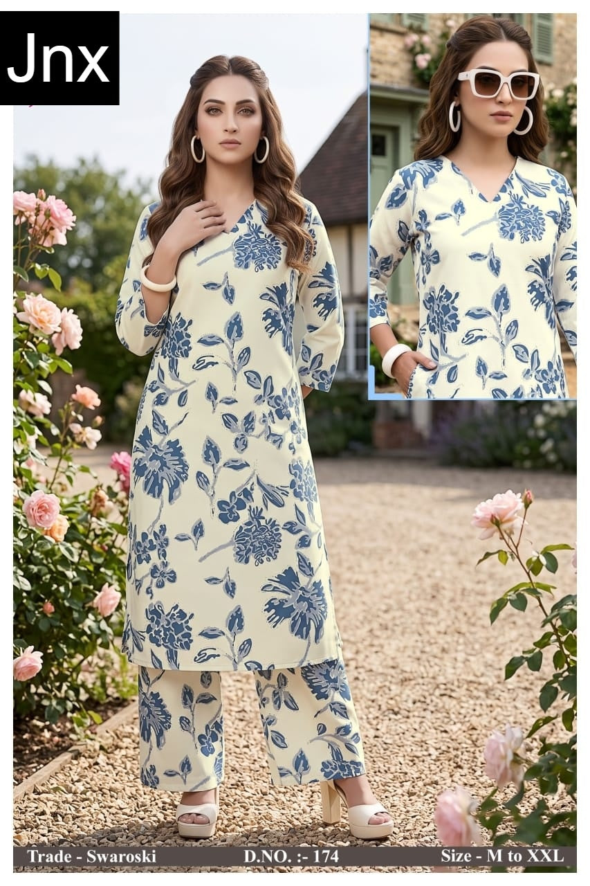 Swaroski Jnx Rayon 22Kg Kurti Plazzo Set Exporter Ahmedabad