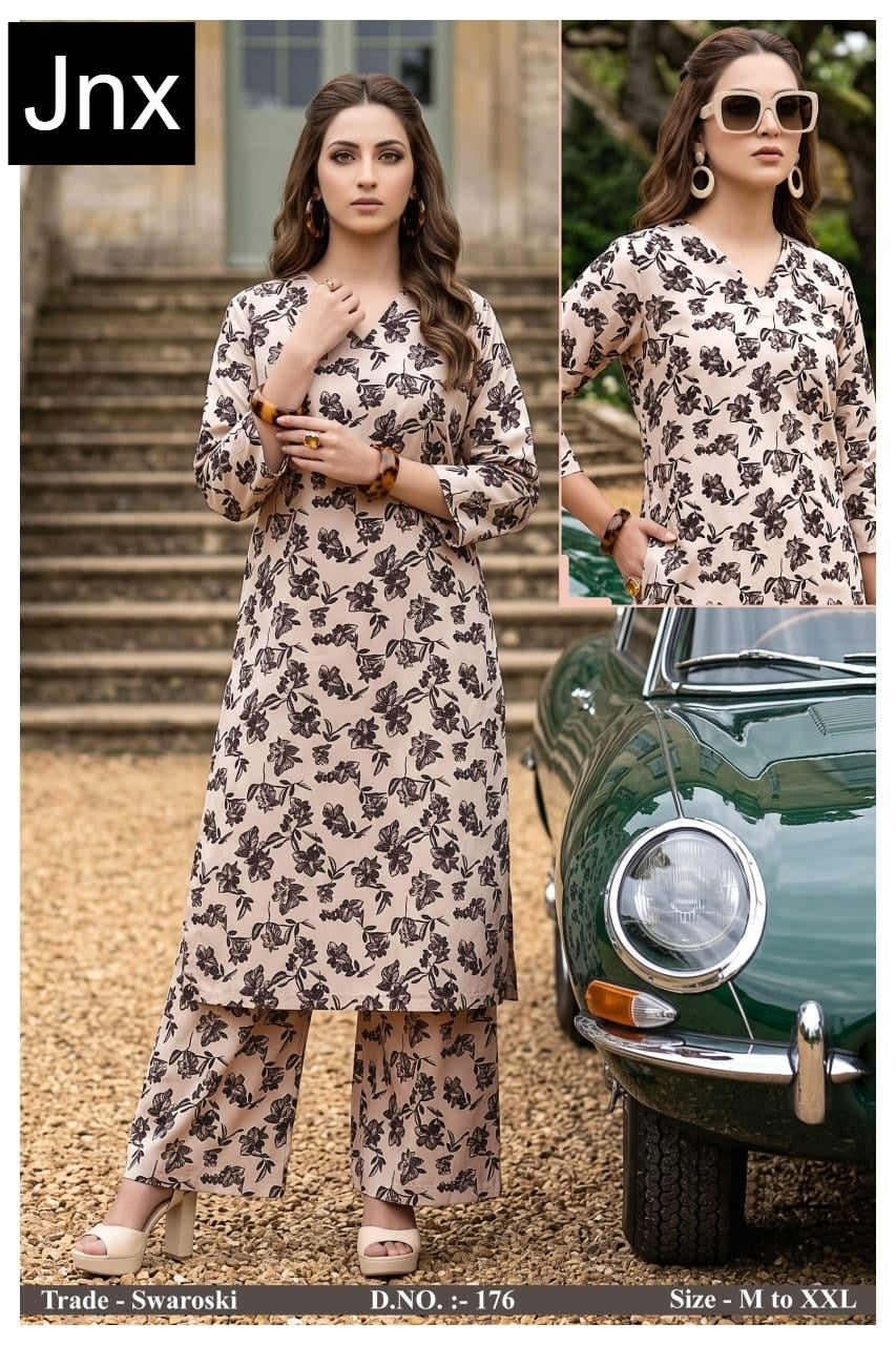 Swaroski Jnx Rayon 22Kg Kurti Plazzo Set Exporter Ahmedabad