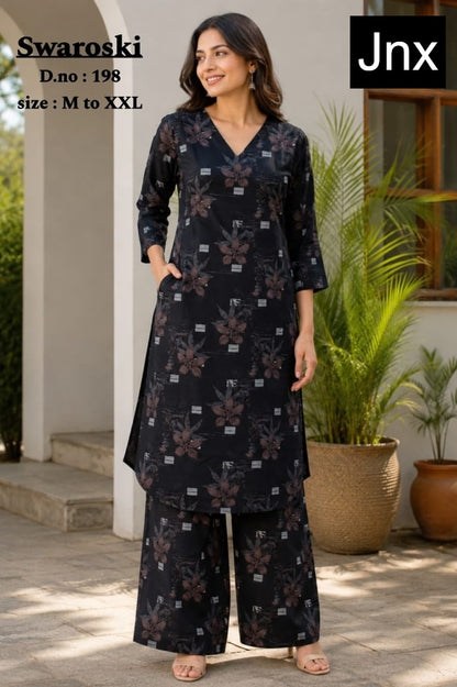 Swaroski Jnx Rayon 22Kg Kurti Plazzo Set Exporter Ahmedabad