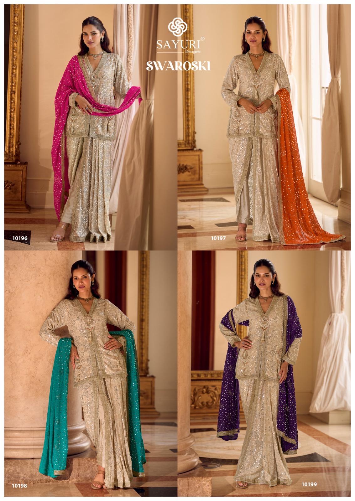 Swaroski Sayuri Georgette Readymade Suits Wholesale Rate