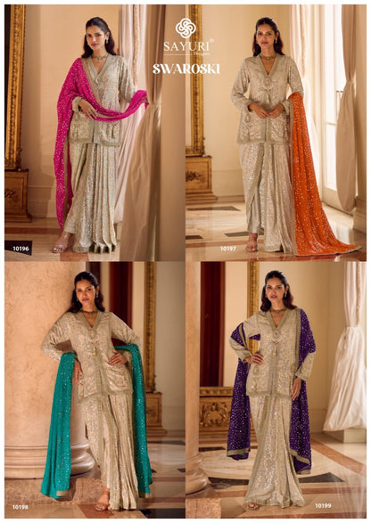 Swaroski Sayuri Georgette Readymade Suits Wholesale Rate